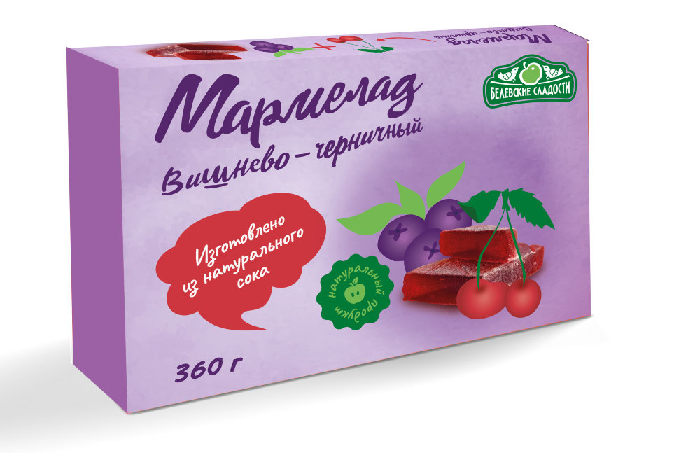  Мармелад  "Вишнево-черничный" белевский 360г   в Лыткарине